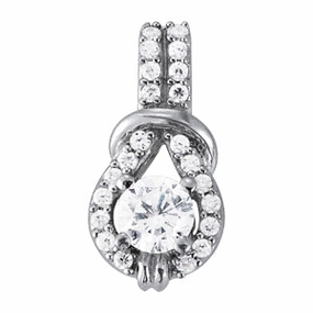 Weekend Brunch Artisan Touch Multi-Diamond Round Love Knot Pendant