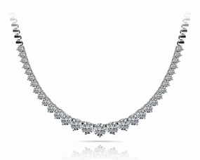 Multi-Diamond Round Pendant Necklace Formal Present
