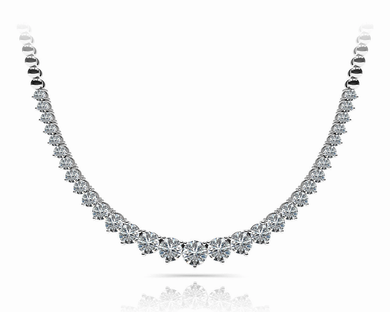 Multi-Diamond Round Pendant Necklace Formal Present