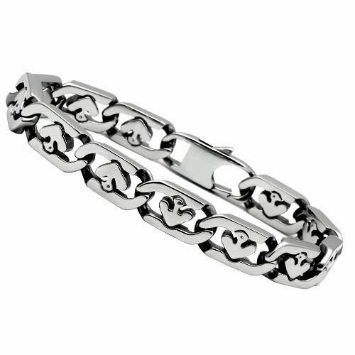 TK334 - High polished (no plating) Stainless Steel Bracelet with No Stone Memory Keeper Divine Creation