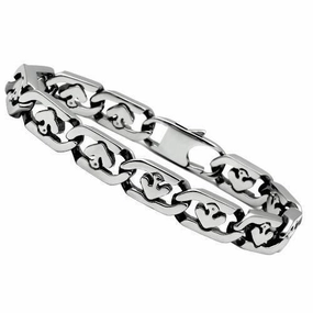 TK334 - High polished (no plating) Stainless Steel Bracelet with No Stone Memory Keeper Divine Creation
