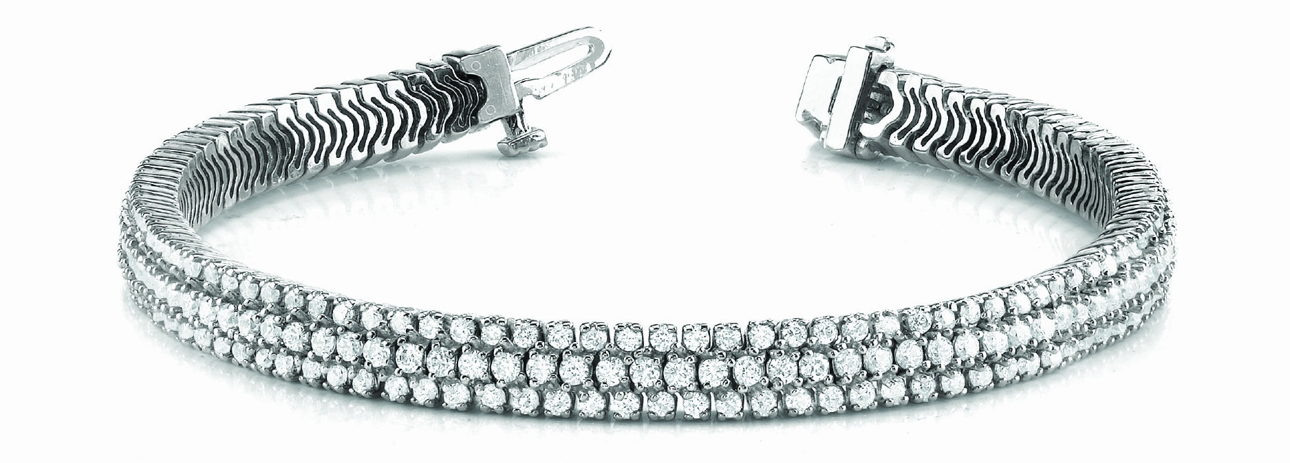 Pioneering Design Multi Row Diamond Fashion Bracelet