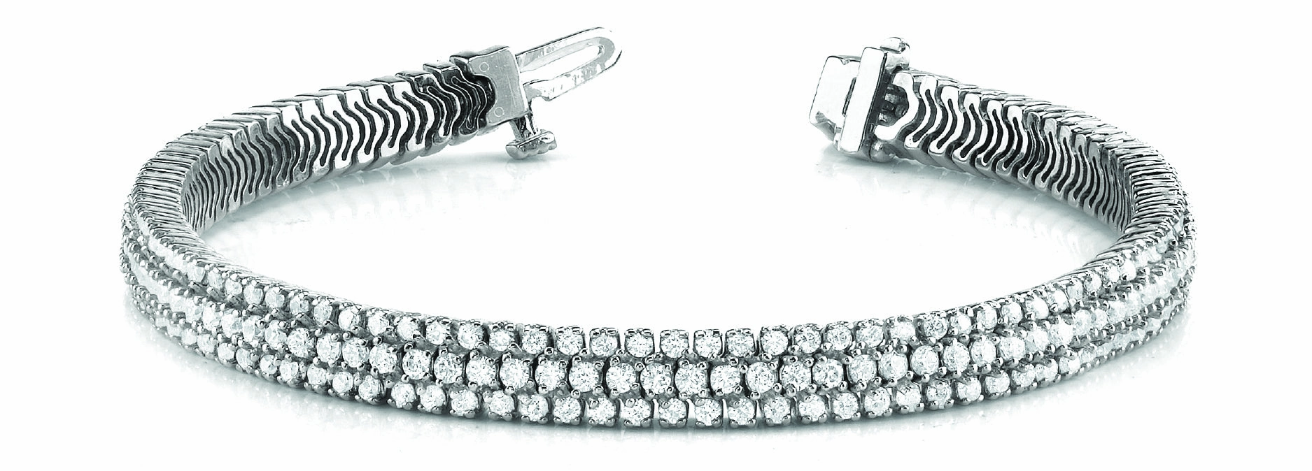 Entire Blends Multi Row Diamond Fashion Bracelet