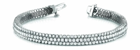 Entire Blends Multi Row Diamond Fashion Bracelet