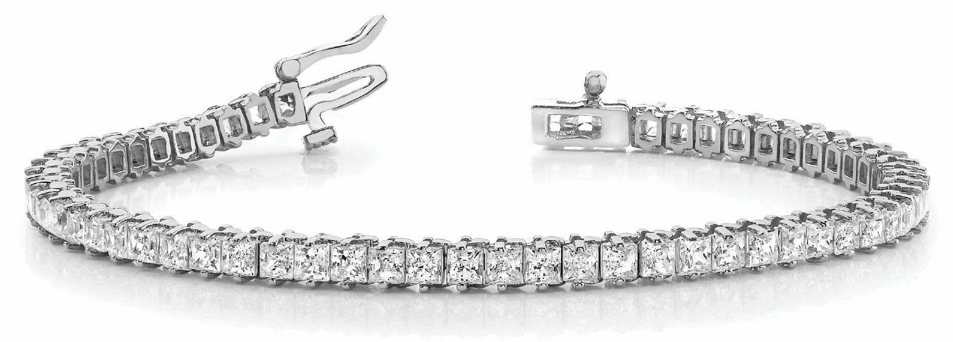 Global Blends Yoga Inspired Square Diamond Tennis Line Bracelet