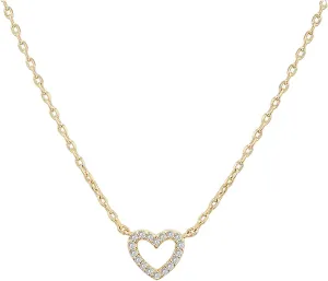 Multiple Initial Necklaces Necklace Zircon Heart Necklaces Crystal Chain Jewelry For Women Girls Heart Pendant
