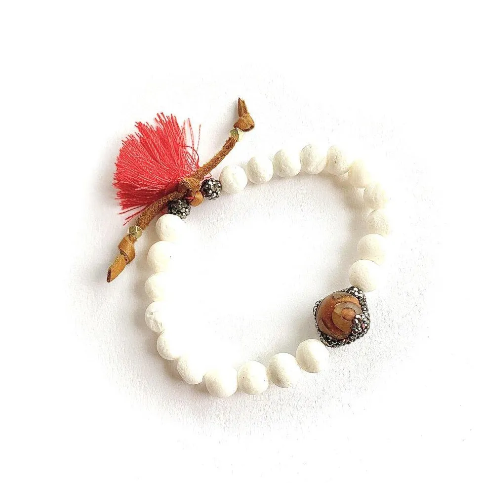 my white lava rocks bracelet