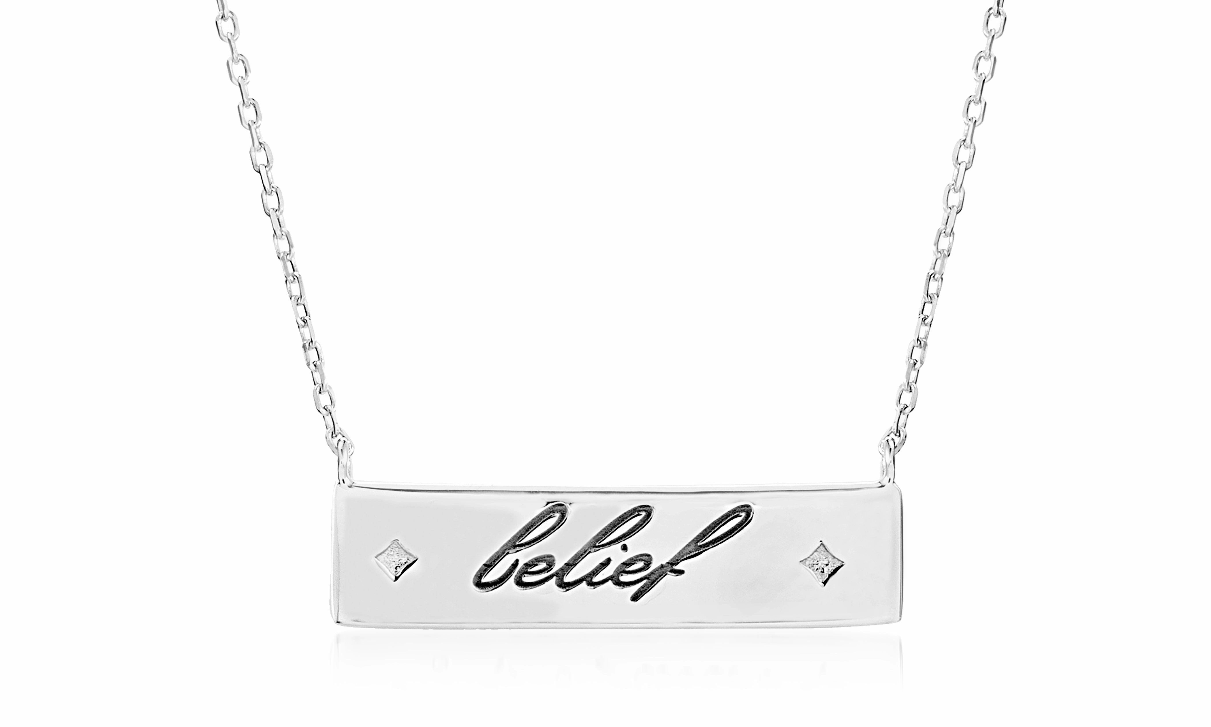 My Bible Brass Inspirational Bar Station Jerusalem Nano Bible Necklace Autumn Night