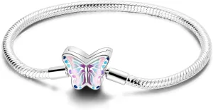NARMO 925 Sterling Silver Bracelets for Women Love Heart Bracelets Butterfly Snake Bracelets fit Pandora Charm Beads Various Snake Charm Bracelets Size 6.7in-7.9in