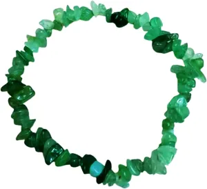 Natural Green Aventurine 4-7mm Nugget Chips Shape Rough Cut Beads Stretchable Bracelet for Men & Women.|HS_Stbr_03672