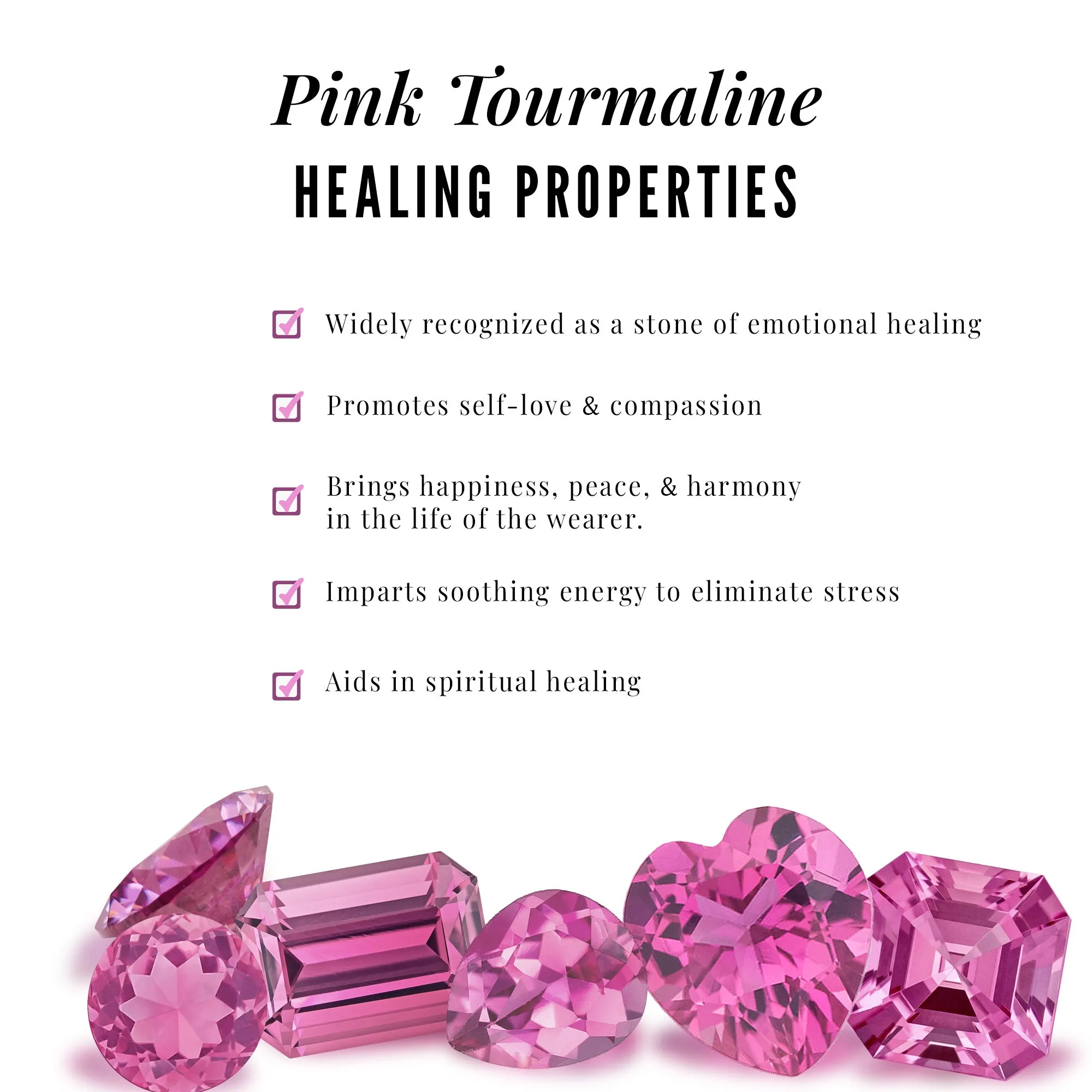 Natural Pink Tourmaline Solitaire Bypass Ring with Diamond