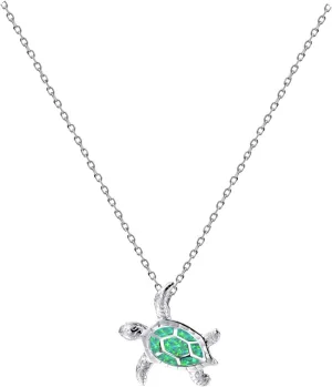Necklace for Men with Initials Turtle Pendant Necklace Birthstone Jewelry For Women Popular Drip Sea (C, One Size)