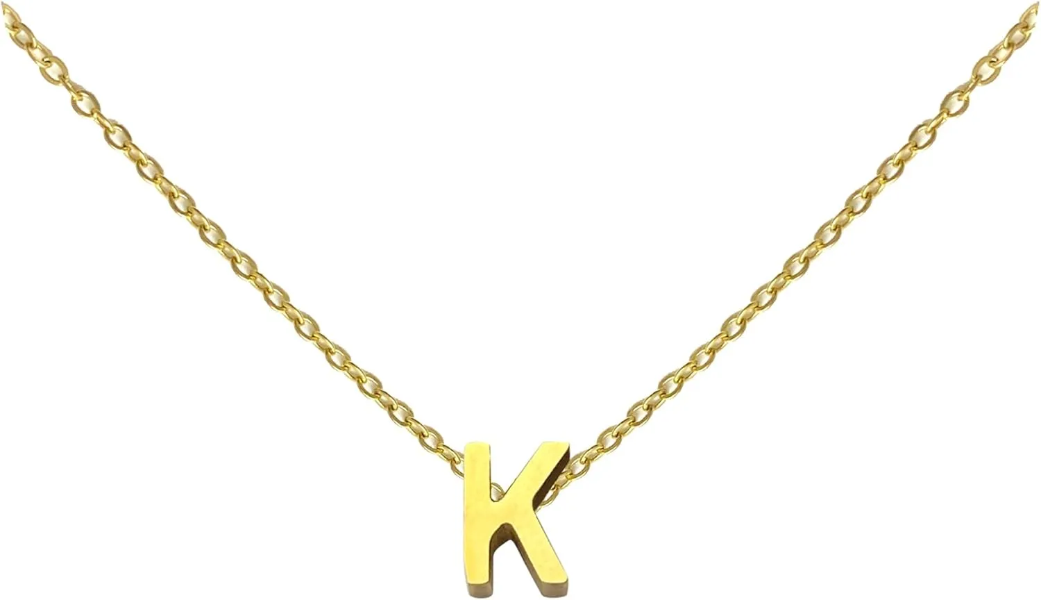 Necklaces For Women Initial Necklaces Letter Necklace Gold Silver Plated A-Z Pendant Titanium Necklace For Women