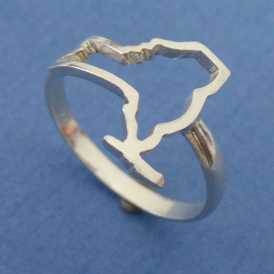 Sealed Edge Classic Emblem New York Home State Ring