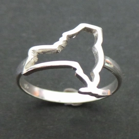 Fashionable Work New York Home State Ring