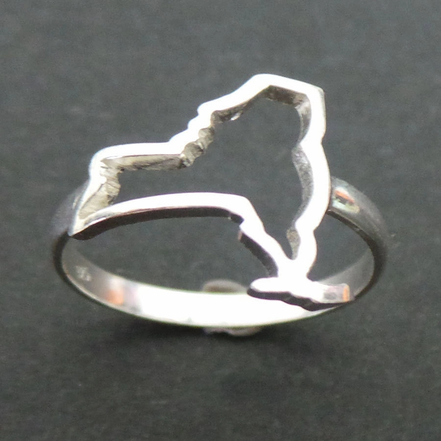 Fashionable Work New York Home State Ring