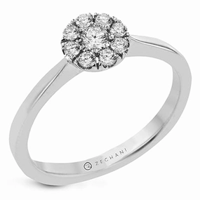 Romantic Product NGR131 Engagement Ring in 14k Gold with Diamonds