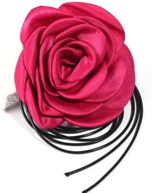 Novelty Flower Choker for Women Handmade Adjustable Bohemian Floral Collar Choker Necklace