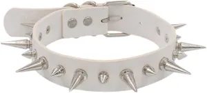 Novelty Spiked Choker Necklace for Women Adjustable Hip Hop Costume Cosplay Collar Choker