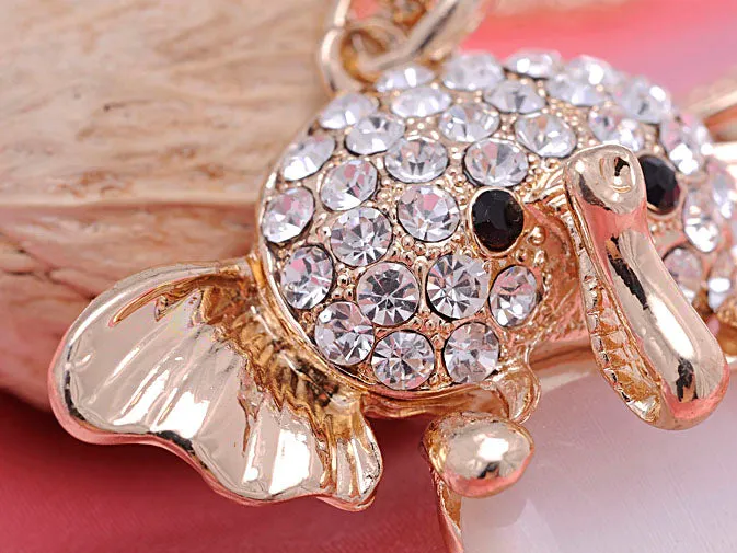 Opal Belly Elephant Necklace