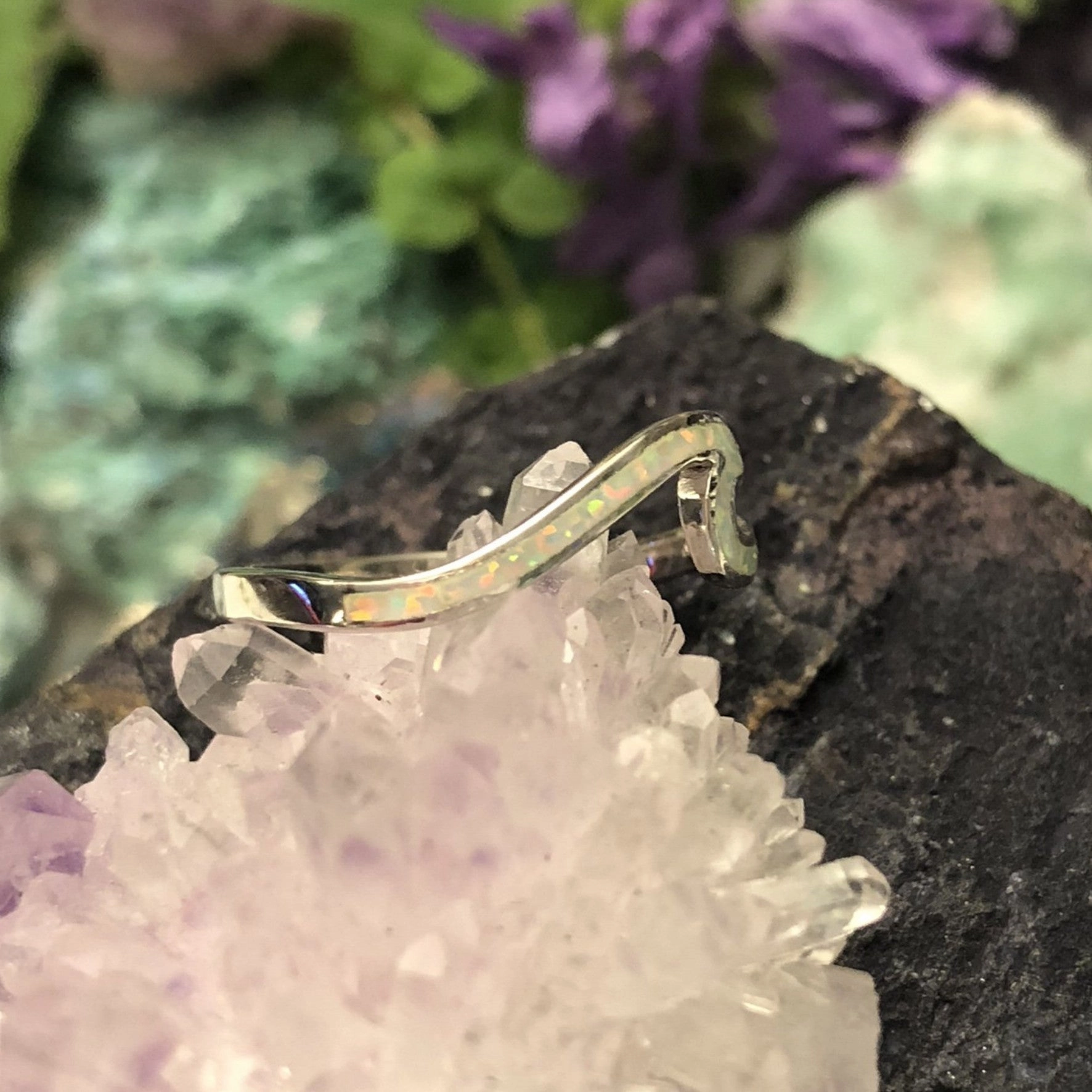 Casual Harmony opal wave ring