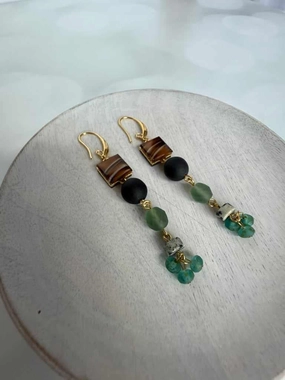 Refined Selection Industrial Accessory Vintage Glass Earrings