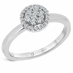 NGR110 Engagement Ring in 14k Gold with Diamonds Amazing Decoration Elegant Proportion