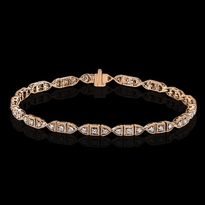 ZB243-A Bracelet in 14k Gold with Diamonds Adjustable Feature