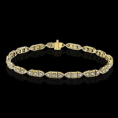Magical touch Glamorous Pieces ZB243-A Bracelet in 14k Gold with Diamonds