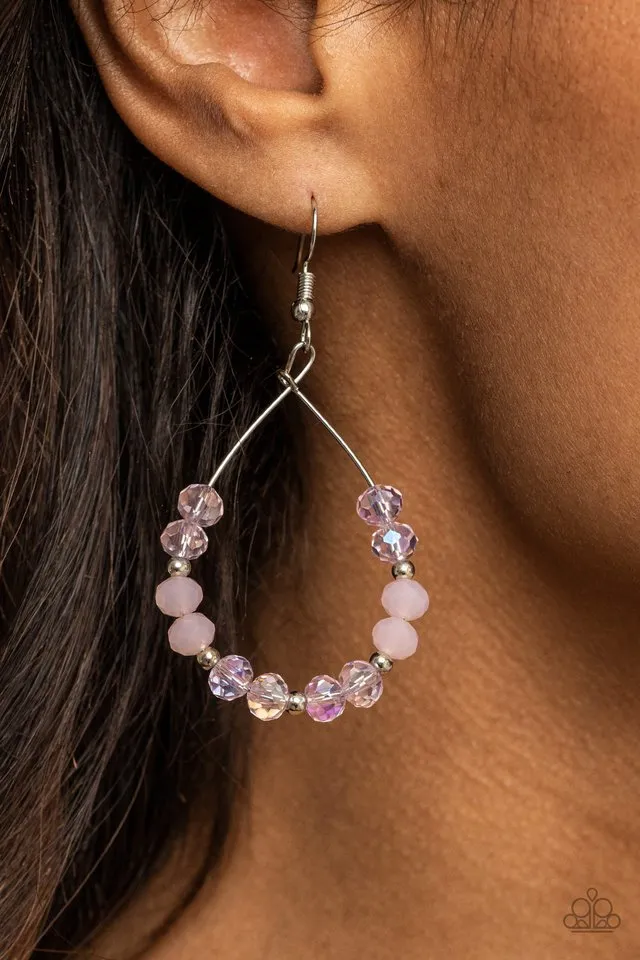 Paparazzi Earring ~ Wink Wink - Pink