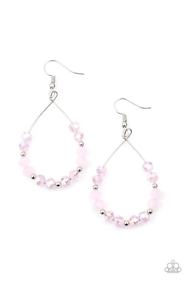 Paparazzi Earring ~ Wink Wink - Pink