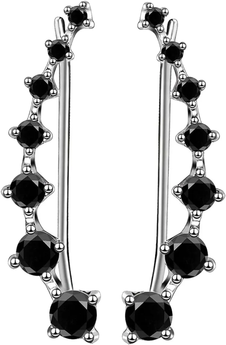 PartyKindom 1 Pair Zircon Ear Hook Earrings for Women Stylish Curvy Design Comfortable to Wear for Any Outfit for Fashion Lovers Zircon Jewelry