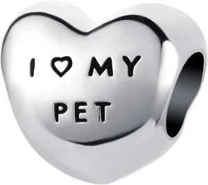 Paw Print Dog Cat Charm Compatible with Pandora Charm Bracelets Women Family Cat Silver Family I Love Pet Birthday