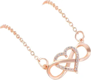 Pearls Necklace Set Infinite Cold Style Versatile Necklace Jewelry For Women Heart Shaped Necklaces for (B, One Size)