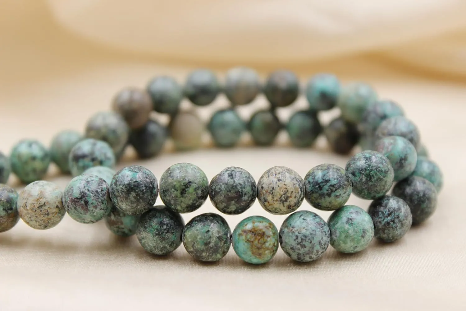 Personalized Beaded Bracelets, 8mm Gemstone Bracelet, Laser Engraved Bracelet, Customized Beaded Bracelet, Personalized Jewelry Gifts (African Turquoise)