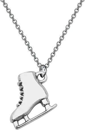 Personalized Funny Skater Earrings Necklace Ice Skate Pendant Sport Athletic Charm Jewelry Skating Dangle Earrings
