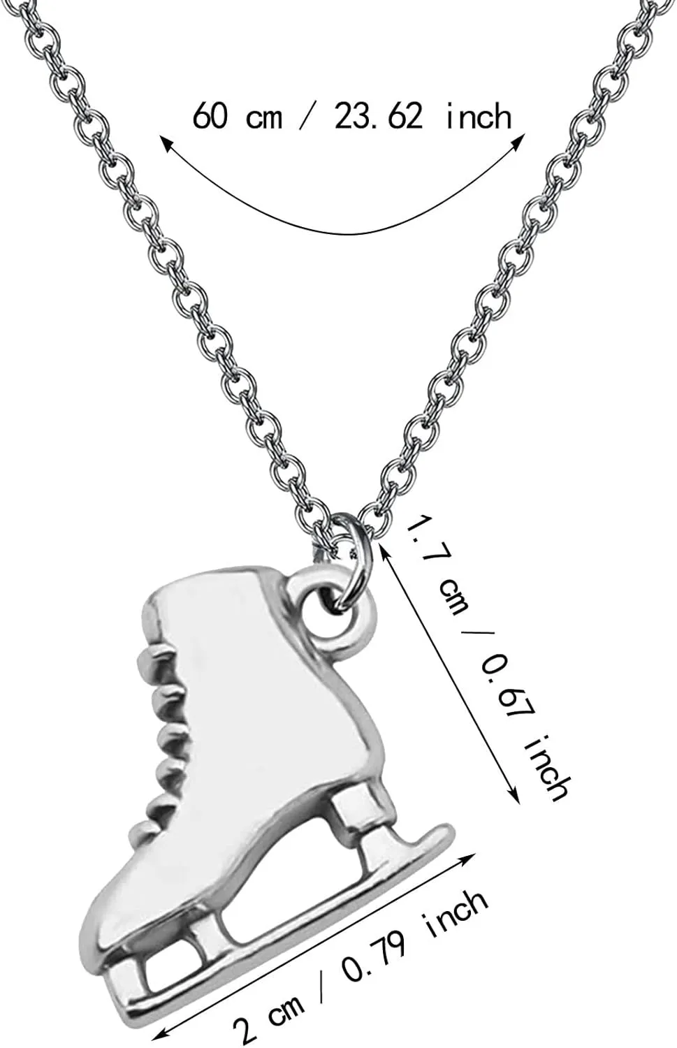 Personalized Funny Skater Earrings Necklace Ice Skate Pendant Sport Athletic Charm Jewelry Skating Dangle Earrings
