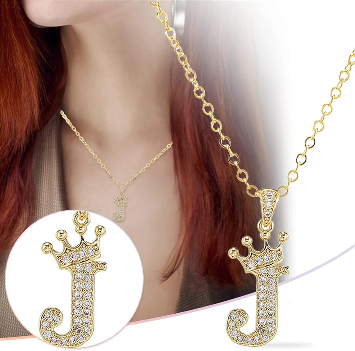 Personalized Name Necklace Clavicle NecklaceTrendy Men Chain Shaped Hanging Neck Temperament Disc Pendant Necklace