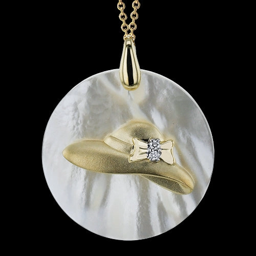 Caring Present Classic Fit ZP1215 Pendant in 14k Gold with Diamonds