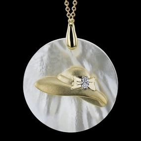 Caring Present Classic Fit ZP1215 Pendant in 14k Gold with Diamonds