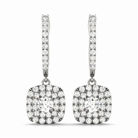 Round Diamond Halo Earring Set Classic Item Refined Element