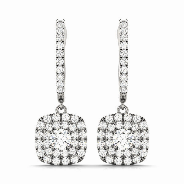 Round Diamond Halo Earring Set Classic Item Refined Element