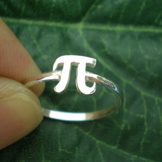 Pi Symbol Ring Affordable Style Elegant Memento