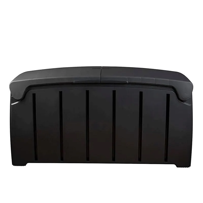 Plastic Outdoor Storage Box 322 Litres Extra Large - Black Essentials by Croft