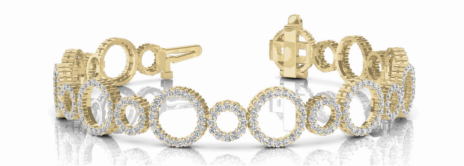 Holy Composites Multi-Diamond Fashion Tennis Bracelet