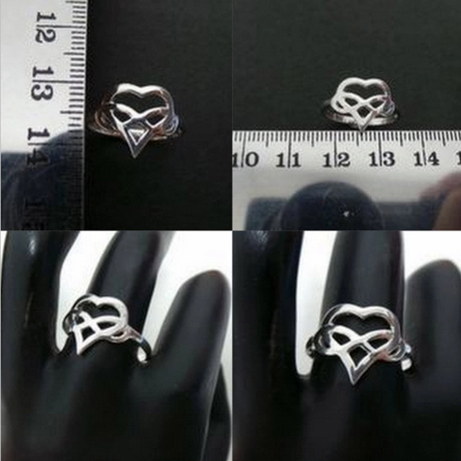 Comfortable Look Polyamory Heart Infinity Ring