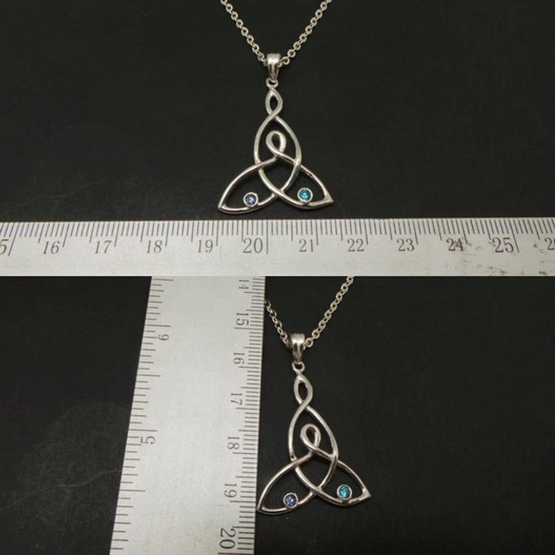 Silver Celtic Mother and Child Knot Necklace Versatile Design Gorgeous Present