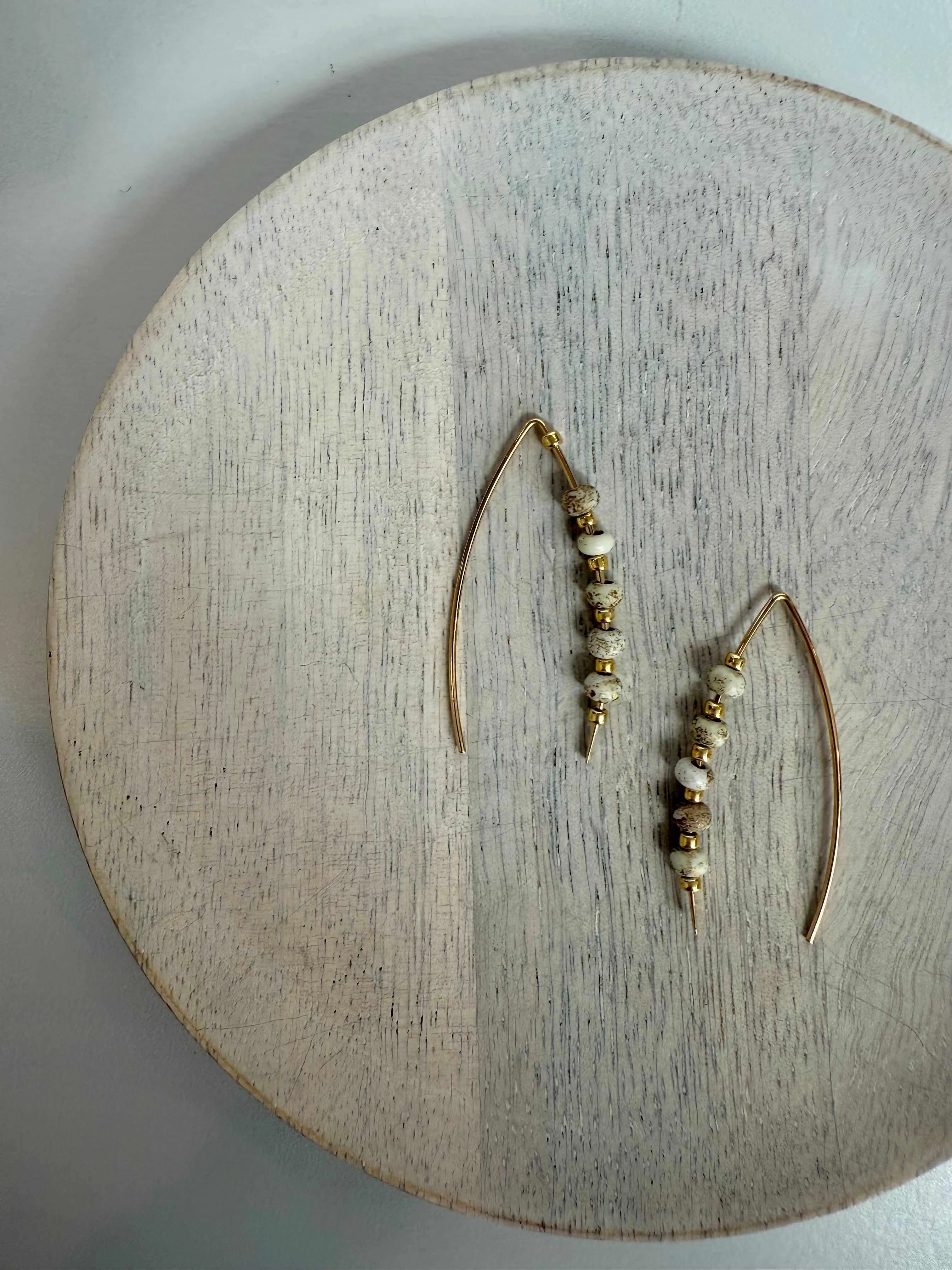Gold Dust Threader Earrings Contemporary Decoration