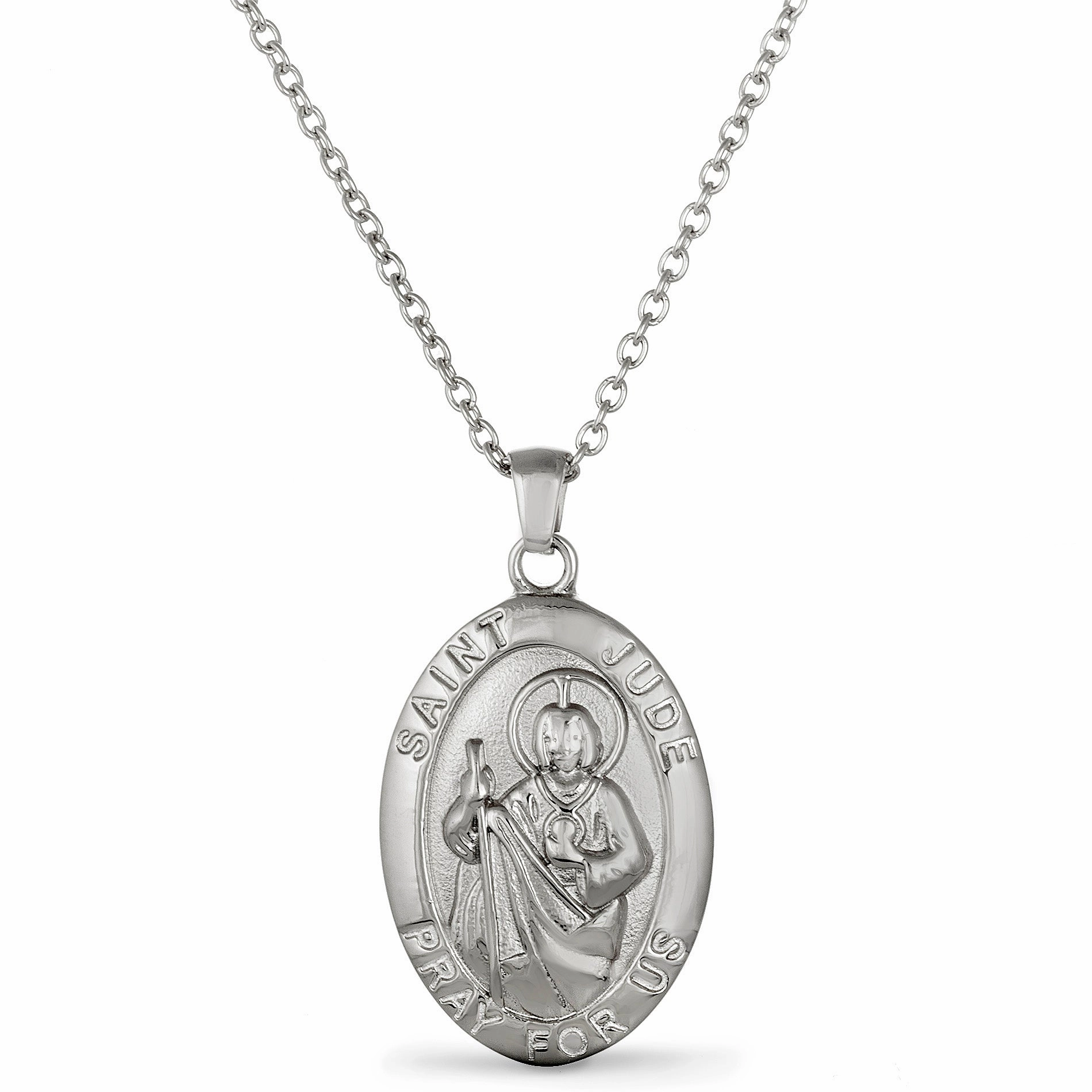 My Bible Stainless Steel Saint Jude Medallion Necklace Artistic Spirit