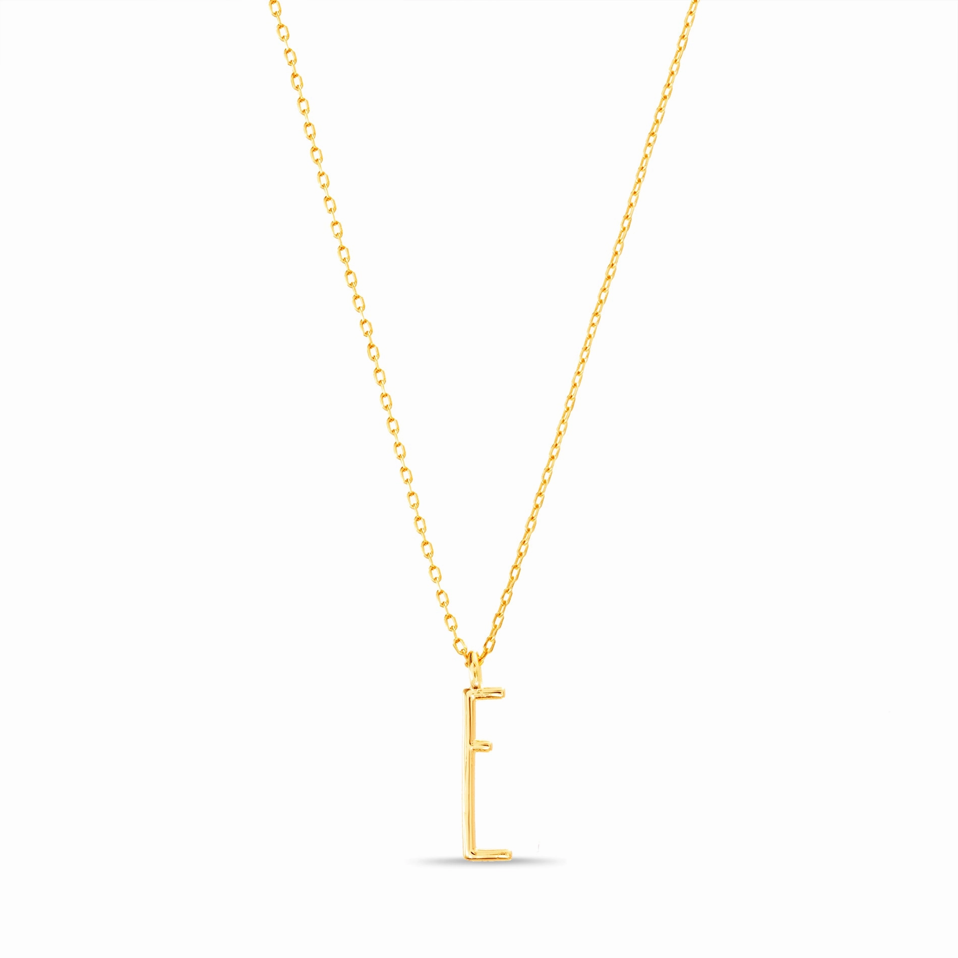 Self Piece Rae Dunn Initial Station Cable Chain Necklace in Sterling Silver